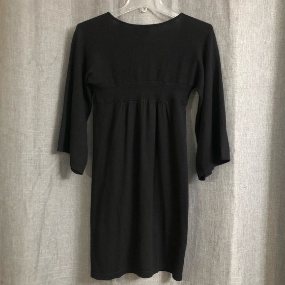 Express Black Kimono Sleeve Sweater Dress with Square Neckline - Picture 8 of 13